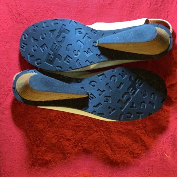 Eject Shoes Unusual Taupe Slingback Wedges from Portugal Size 10/ 41 - Picture 2 of 6